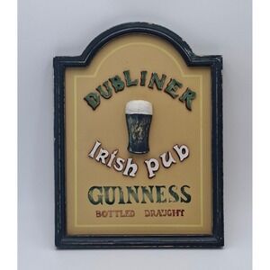 Guinness Dubliner Irish Pub 3D Wall Plaque Sign Bar Man Cave Decor 16x12